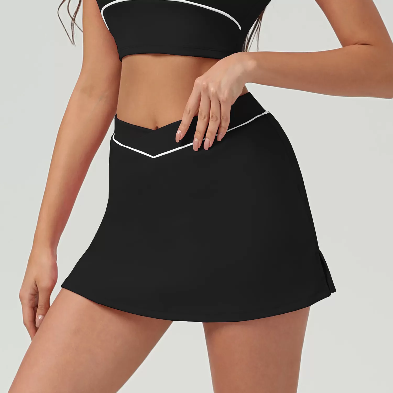 Tennis Wear Women's Solid Color Sports Skirt FGB2513