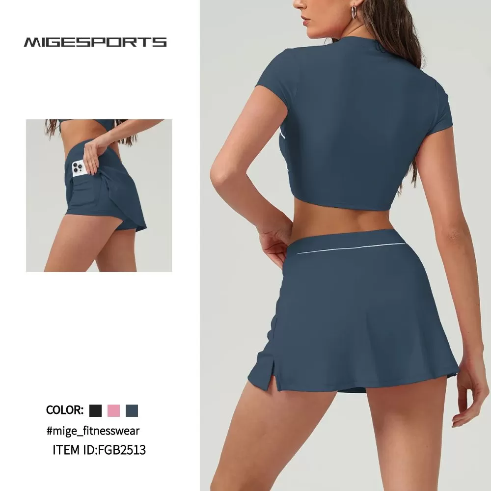 Tennis Wear Women's Solid Color Sports Skirt FGB2513