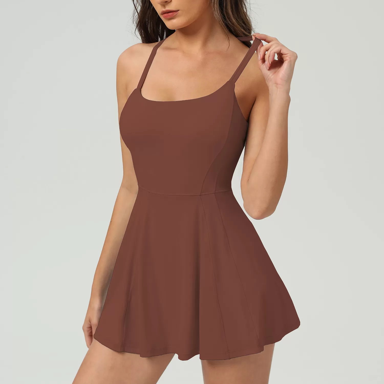 Women's Tennis Skirt Sexy Beautiful Back Yoga Dress FGB2501