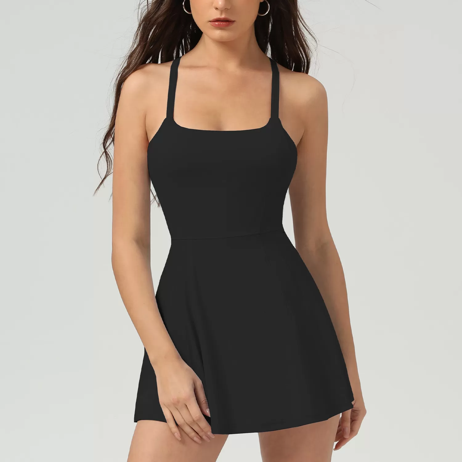 Women's Tennis Skirt Sexy Beautiful Back Yoga Dress FGB2501