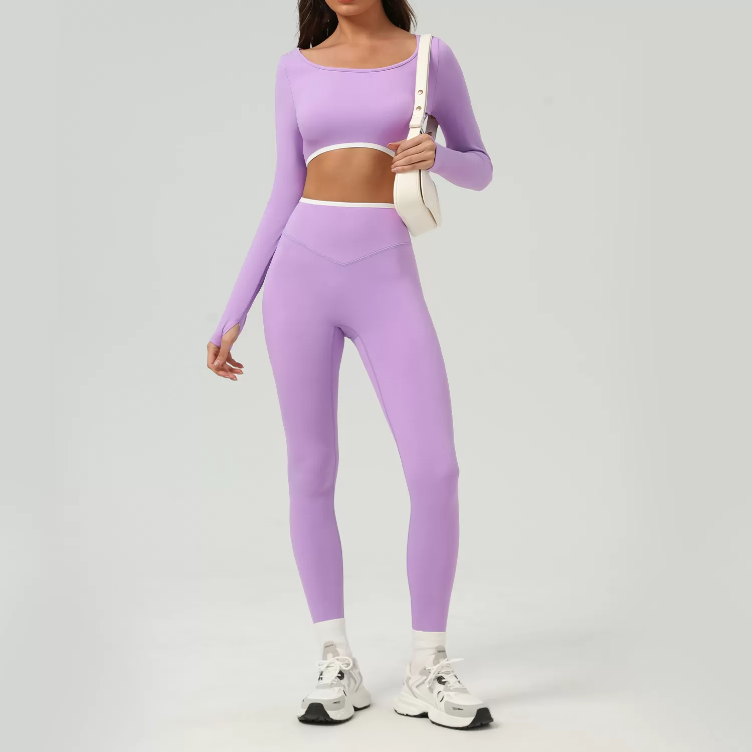 Women's Two Piece Yoga Top And Legging Workout Set FGBSM2511