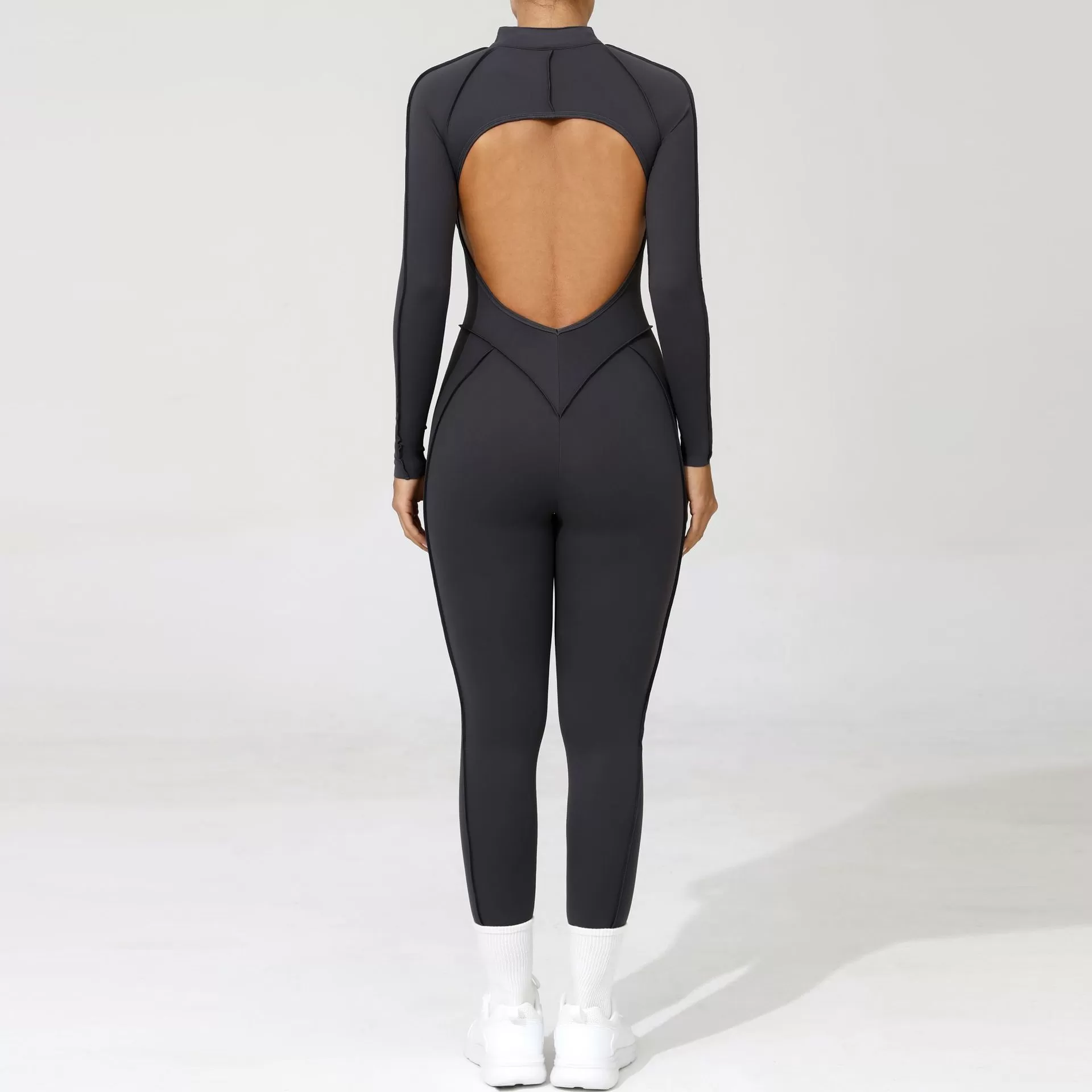 Women's Fitness One Pieces Long Sleeved Jumpsuits FGB25633