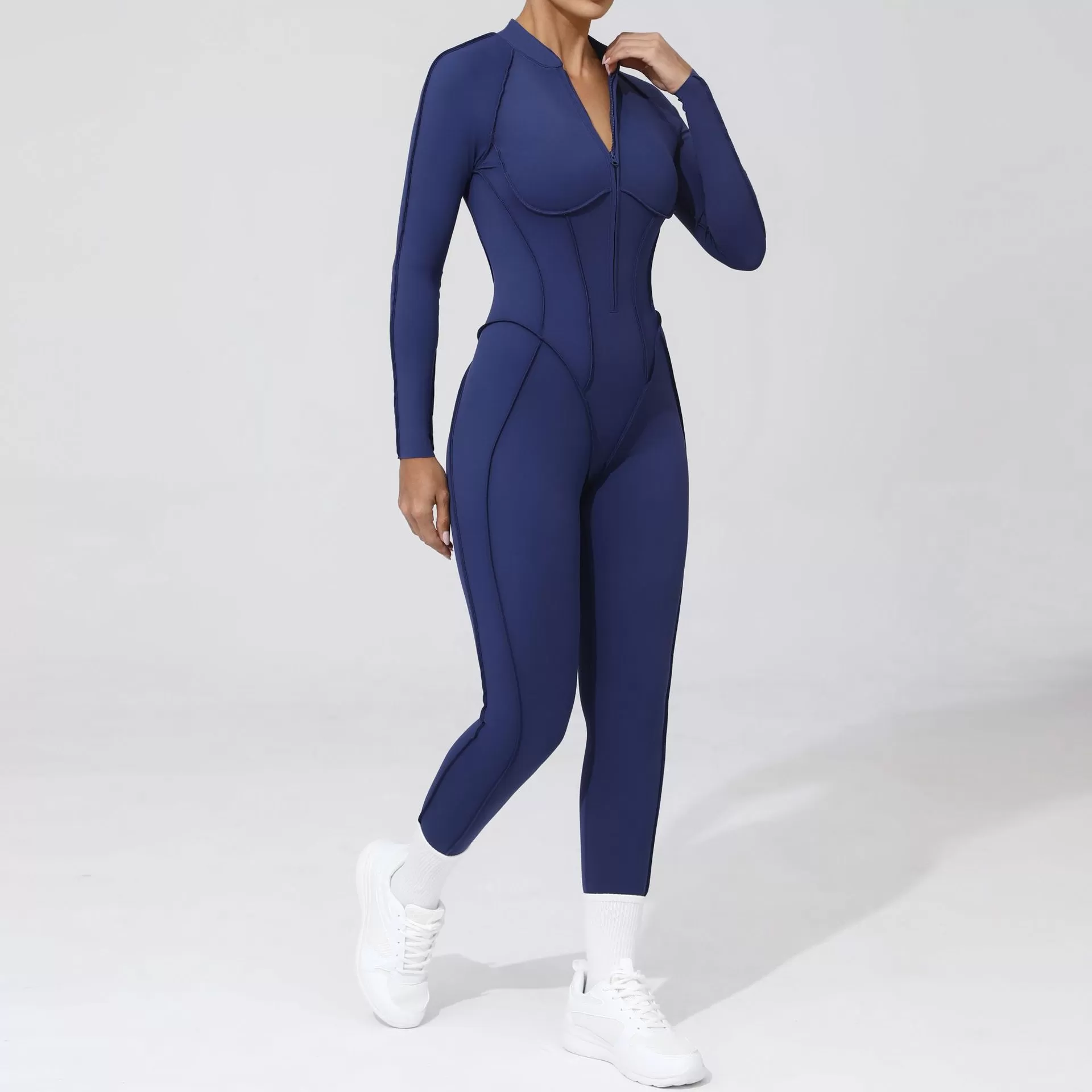 Women's Fitness One Pieces Long Sleeved Jumpsuits FGB25633