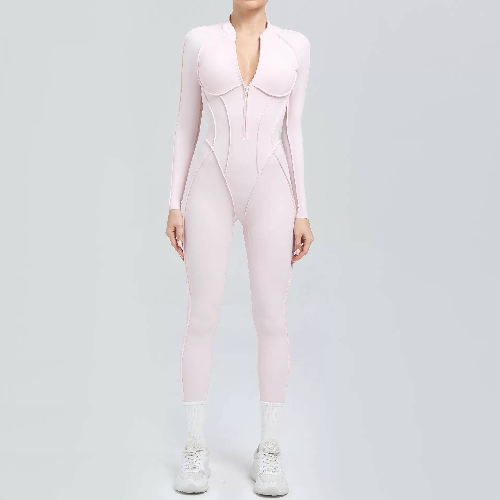 Women's Fitness One Pieces Long Sleeved Jumpsuits FGB25633