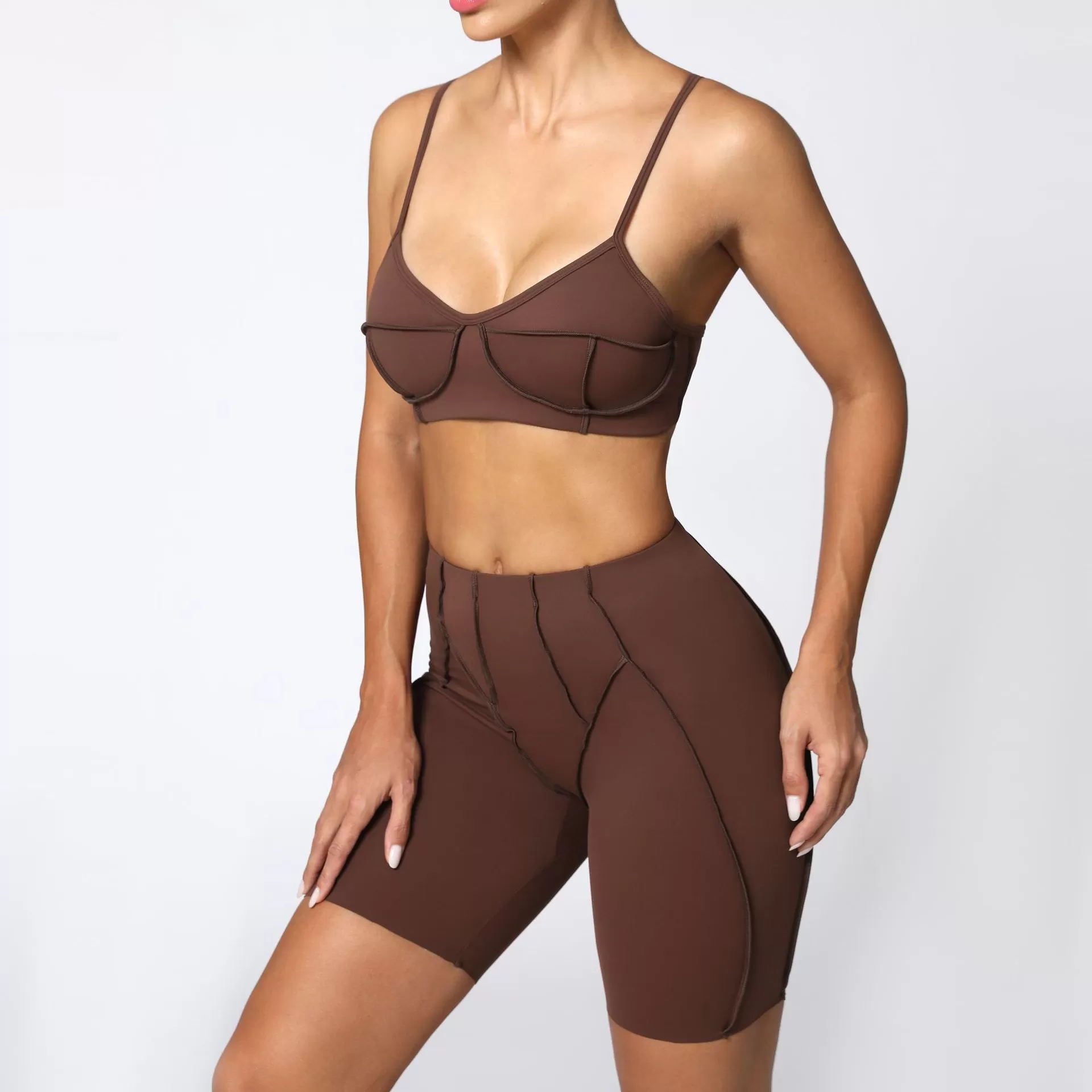 Sports Bra And High Waist Shorts 2 Piece Yoga set for Women FGB86040+26080