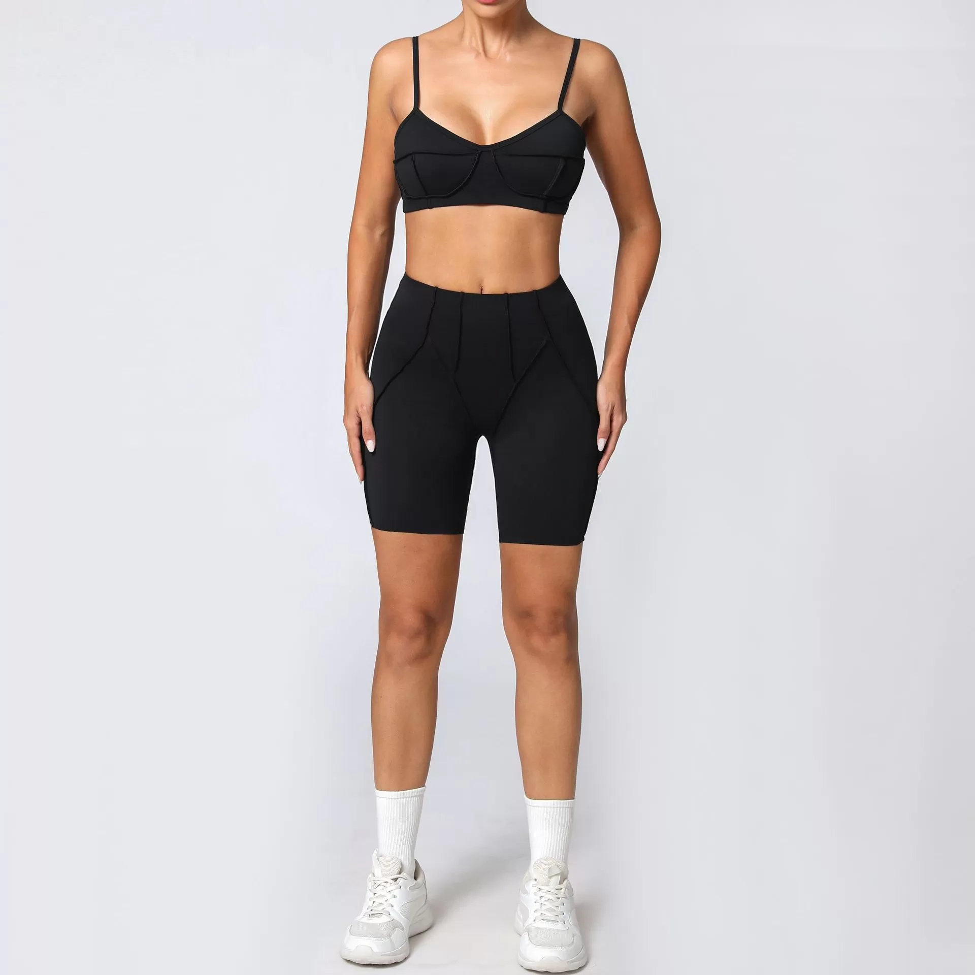 Sports Bra And High Waist Shorts 2 Piece Yoga set for Women FGB86040+26080