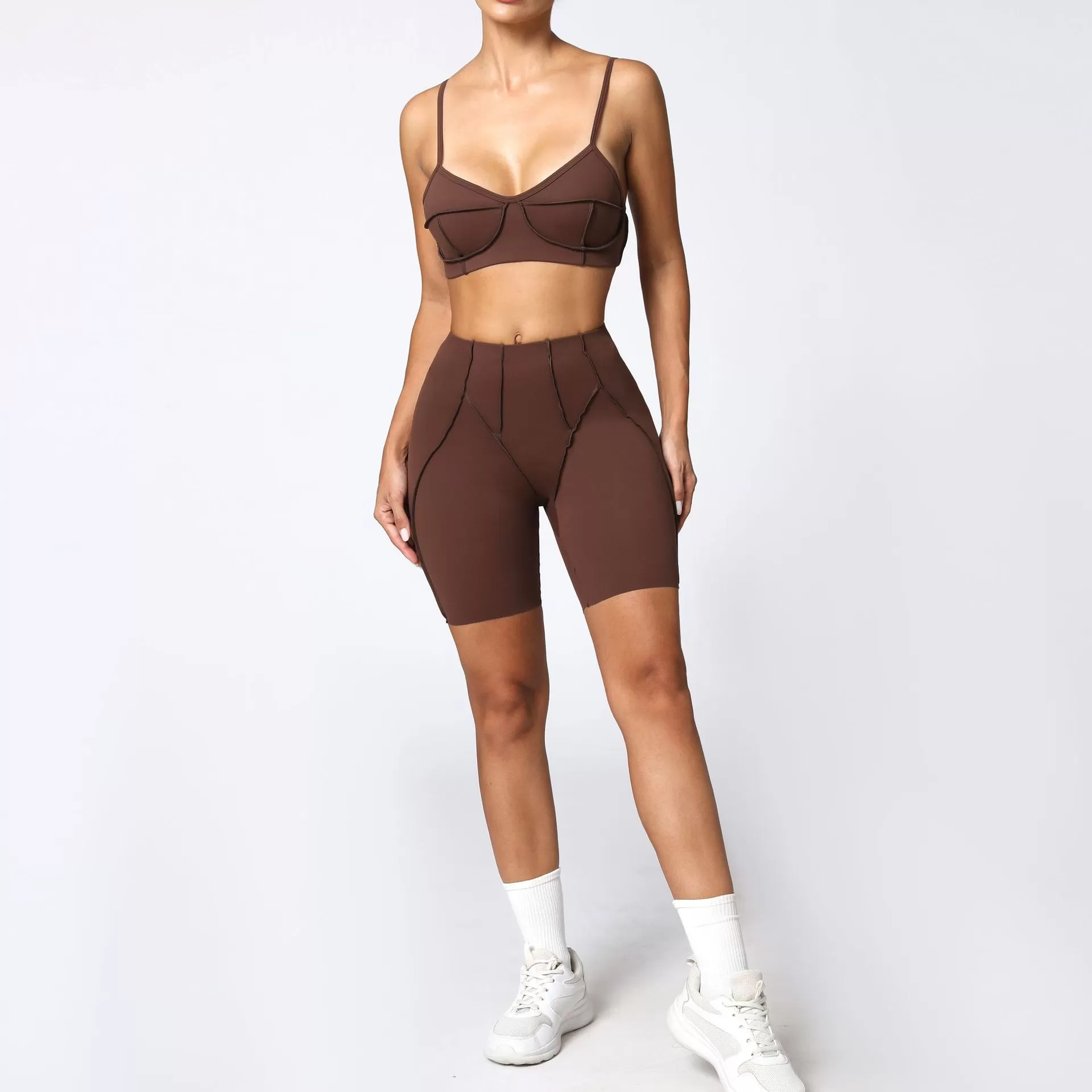 Sports Bra And High Waist Shorts 2 Piece Yoga set for Women FGB86040+26080