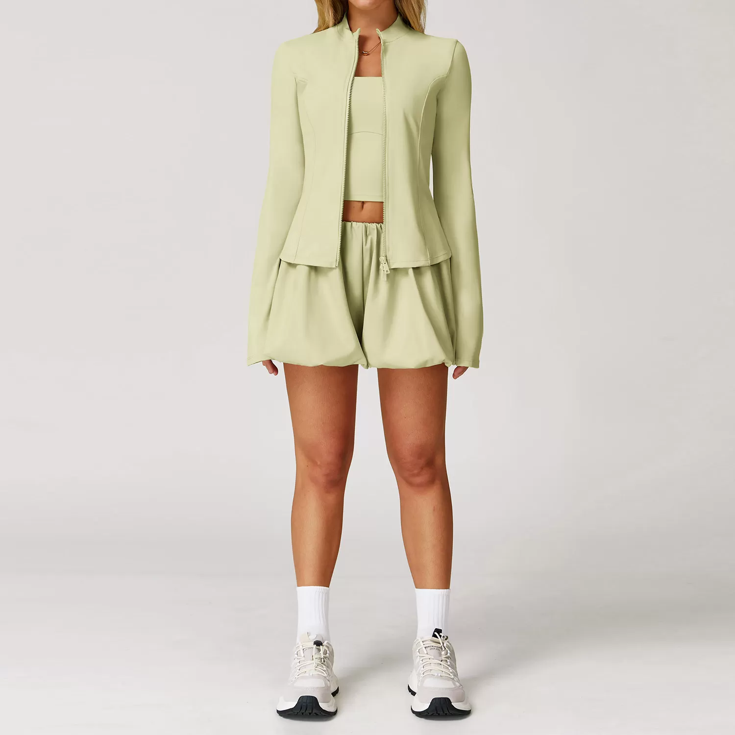 Women's Sport Wear Casual Jacket Three-Piece Tennis Skirt Set  FGBTZ2000
