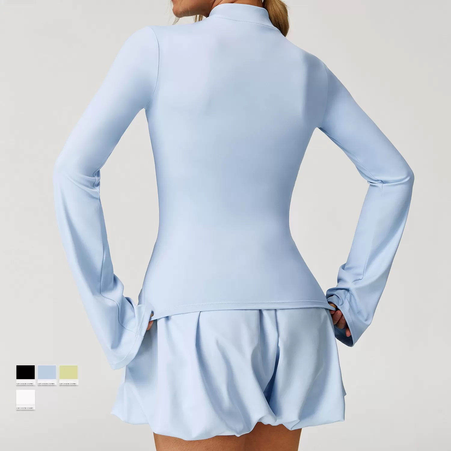 Women's Clothing Double Zipper Gym Fitness Yoga Jackets FGBEWT2000