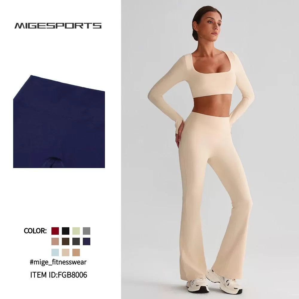 High Quality Athletic Fitness Yoga Flare Pants  FGB8006