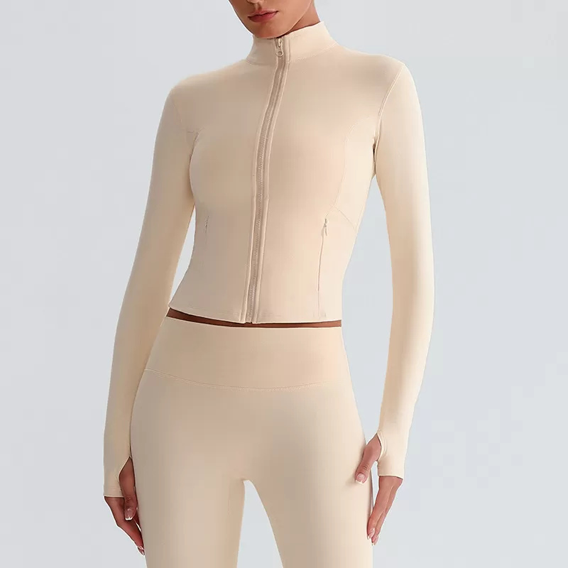 Women's Zipper Tight Running Fitness Yoga Jacket FGB8018