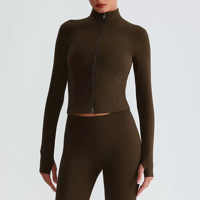 Women's Zipper Tight Running Fitness Yoga Jacket FGB8018