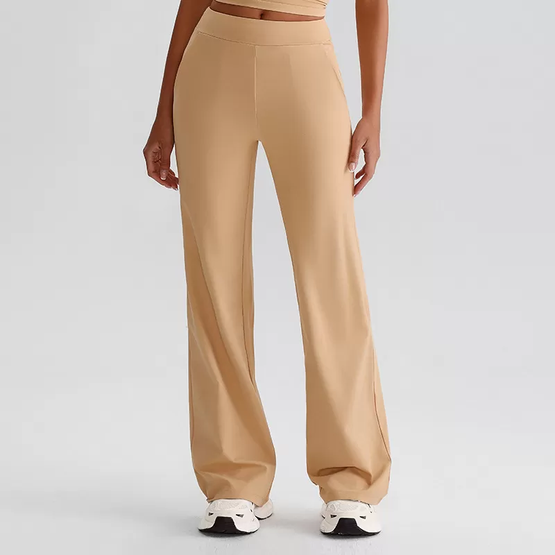 Women's Recycled Polyester Flared Yoga Pants with Side Pockets FGB8027