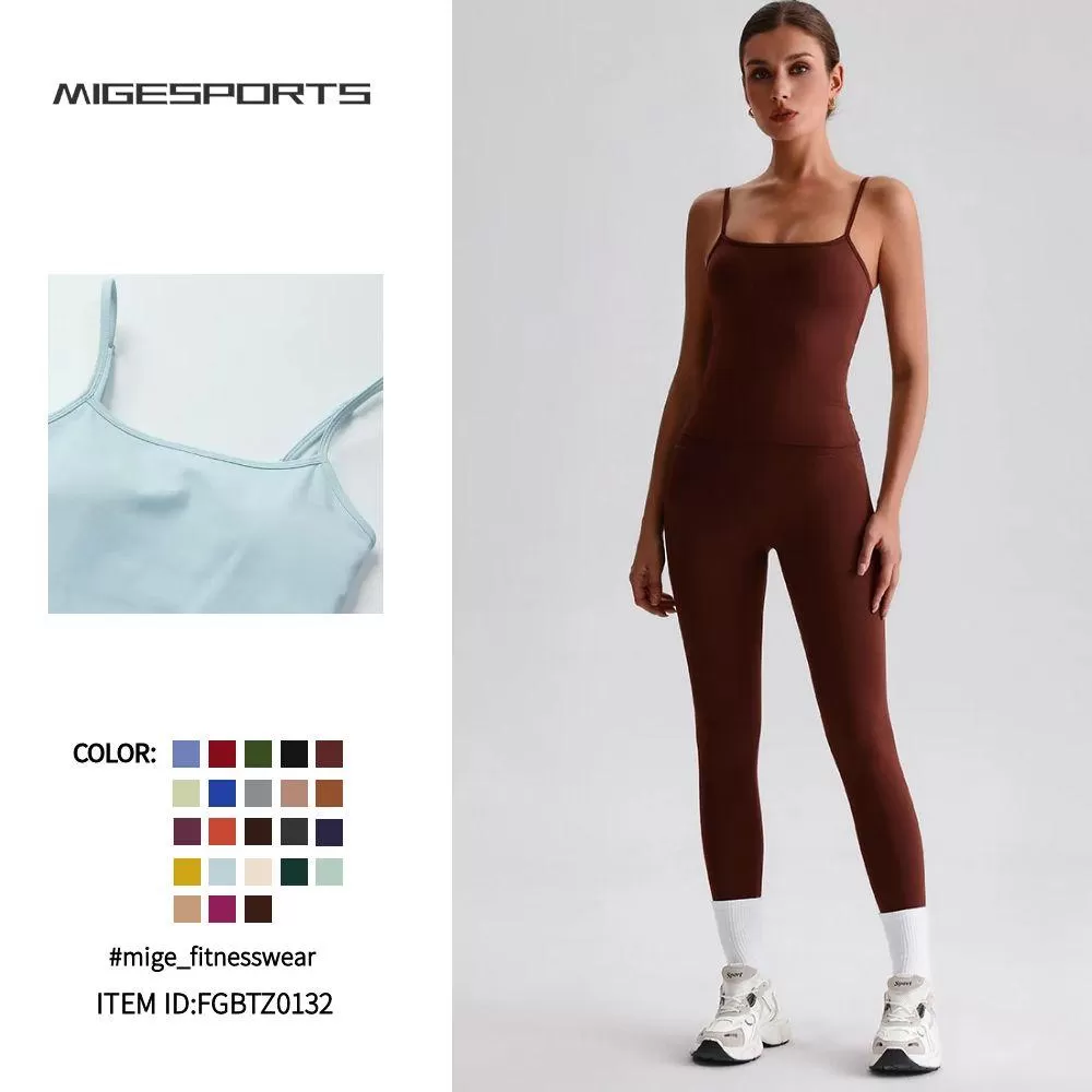 Women's Fitness Outfit Leggings And Singlet Yoga Set FGBTZ0132
