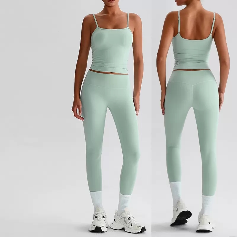 Women's Fitness Outfit Leggings And Singlet Yoga Set FGBTZ0132