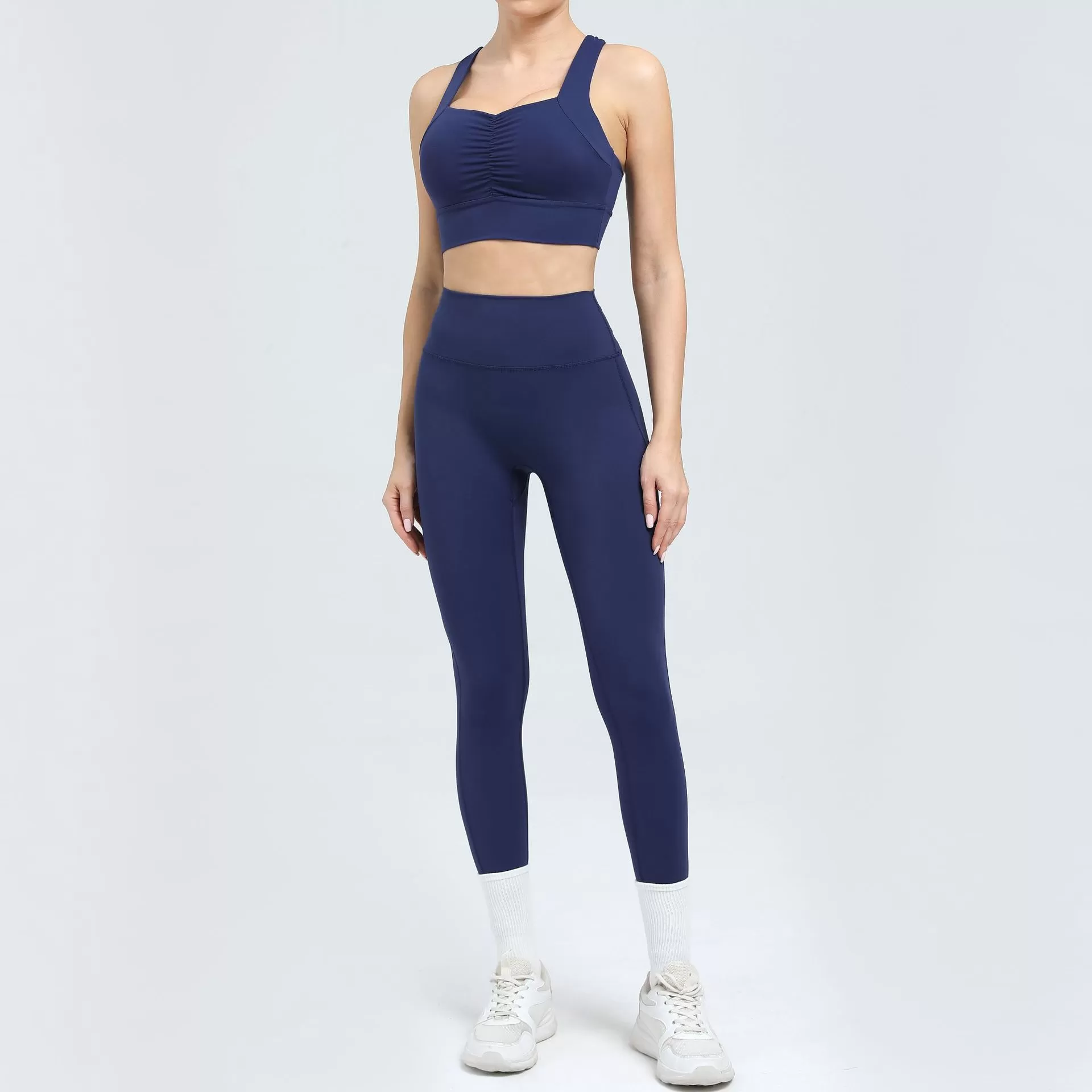 Women's Solid Color 2 Piece Compression Sportswear FGB6229+87054
