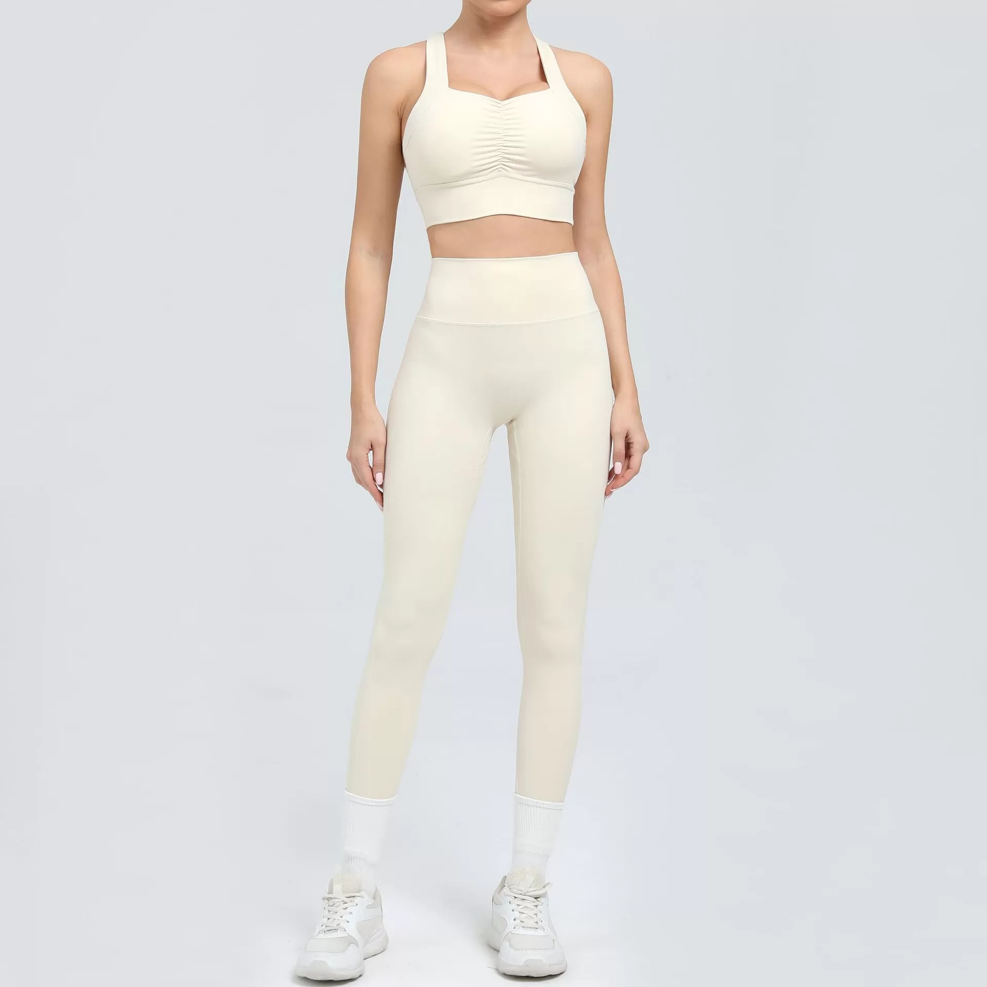 Women's Solid Color 2 Piece Compression Sportswear FGB6229+87054