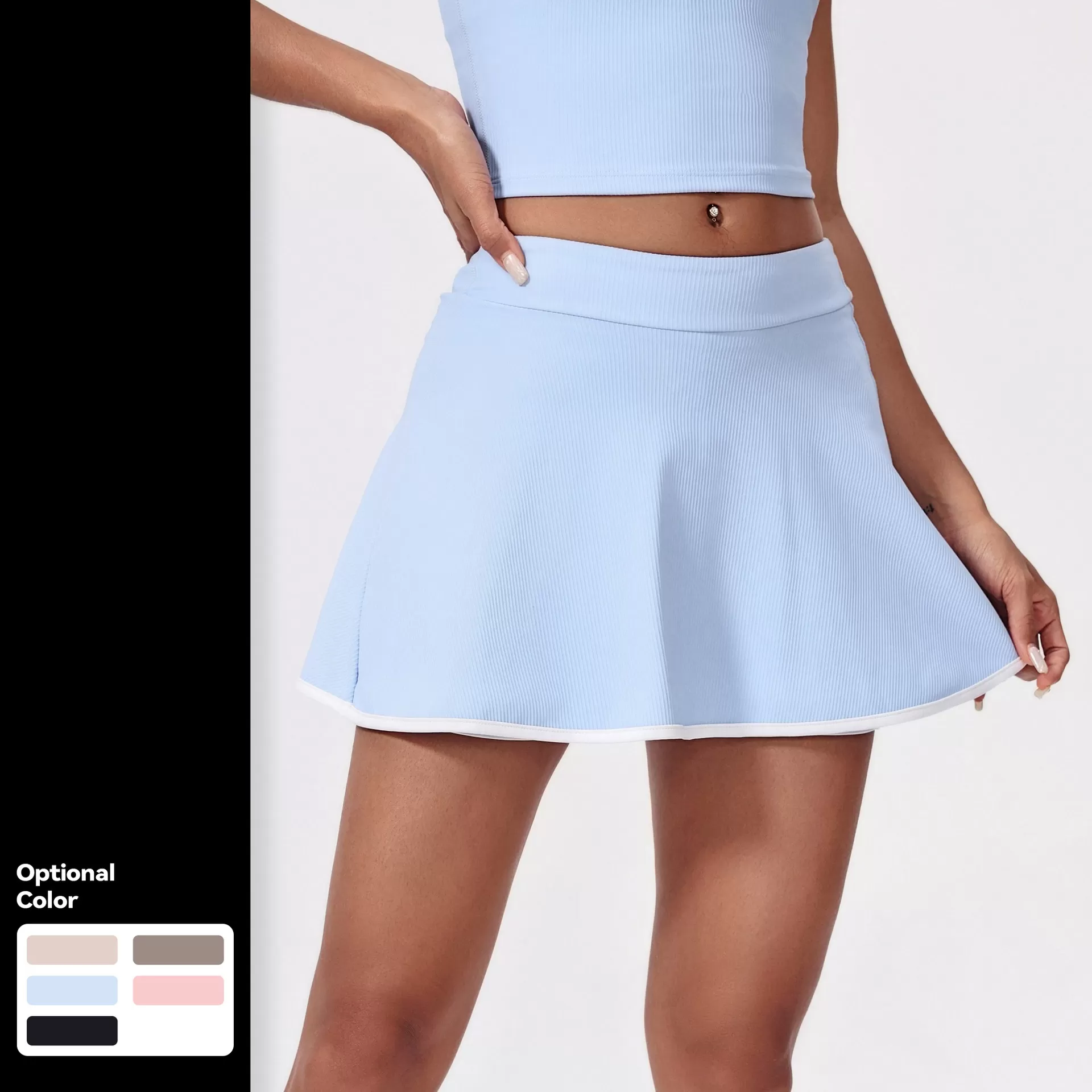 New High Waist Casual Fitness Yoga Skirt FGBDQ3243