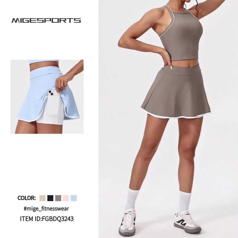 New High Waist Casual Fitness Yoga Skirt FGBDQ3243