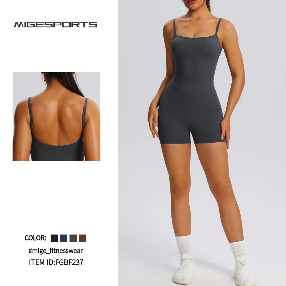 Women's Quick Dry Casual Tight Open Back Bodyshaper Jumpsuits FGBF237