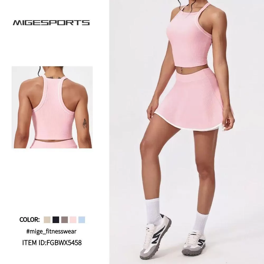 Custom Breathable Sleeveless Racerback Yoga Sports Bra FGBWX5458