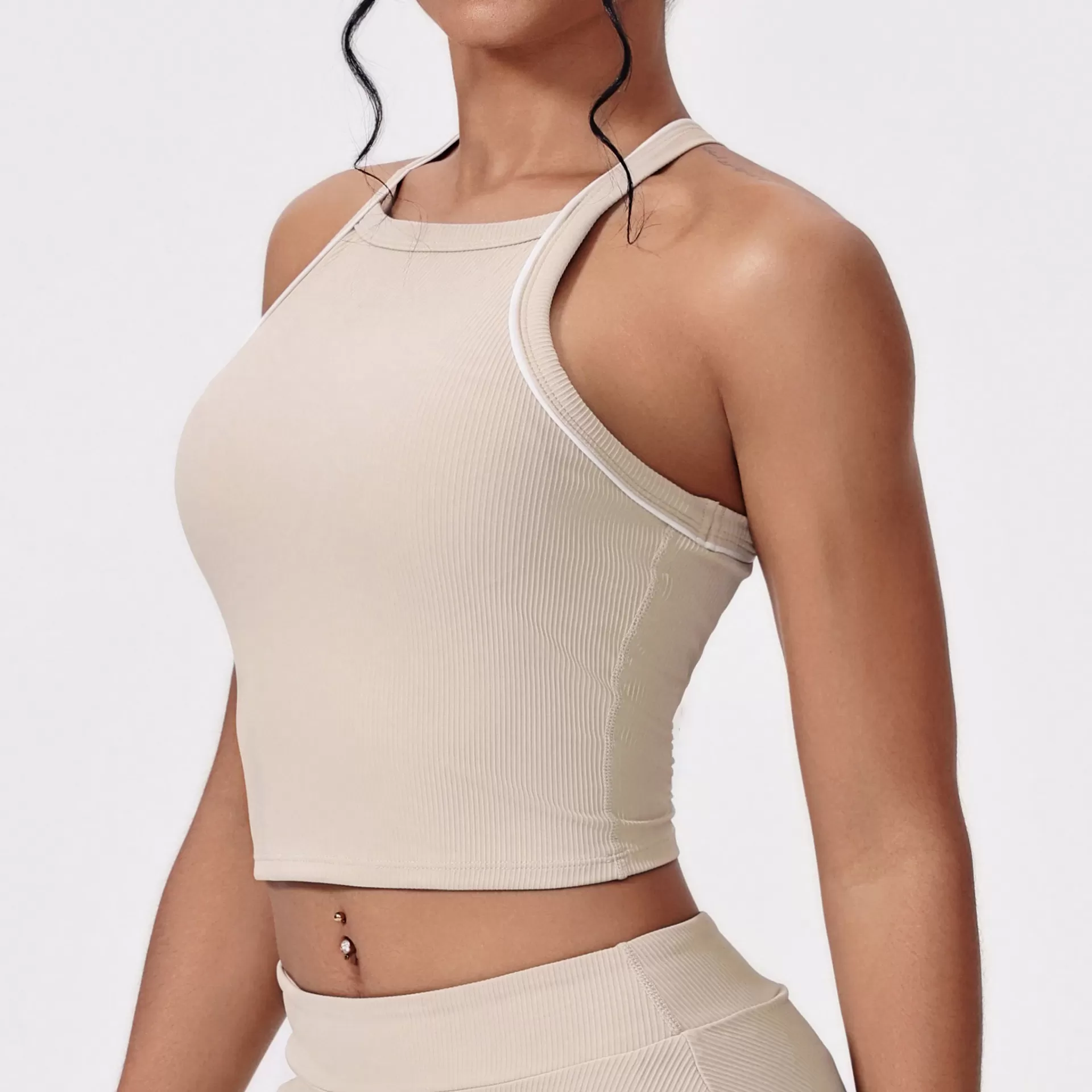 Custom Breathable Sleeveless Racerback Yoga Sports Bra FGBWX5458