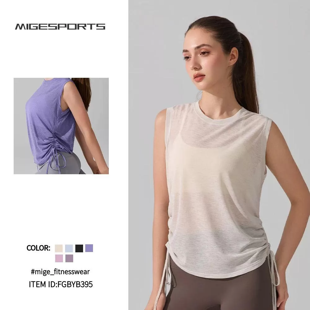 Women's Workout Sleeveless Gym Fitness Breathable Quick Drying Yoga Vest FGBYB395