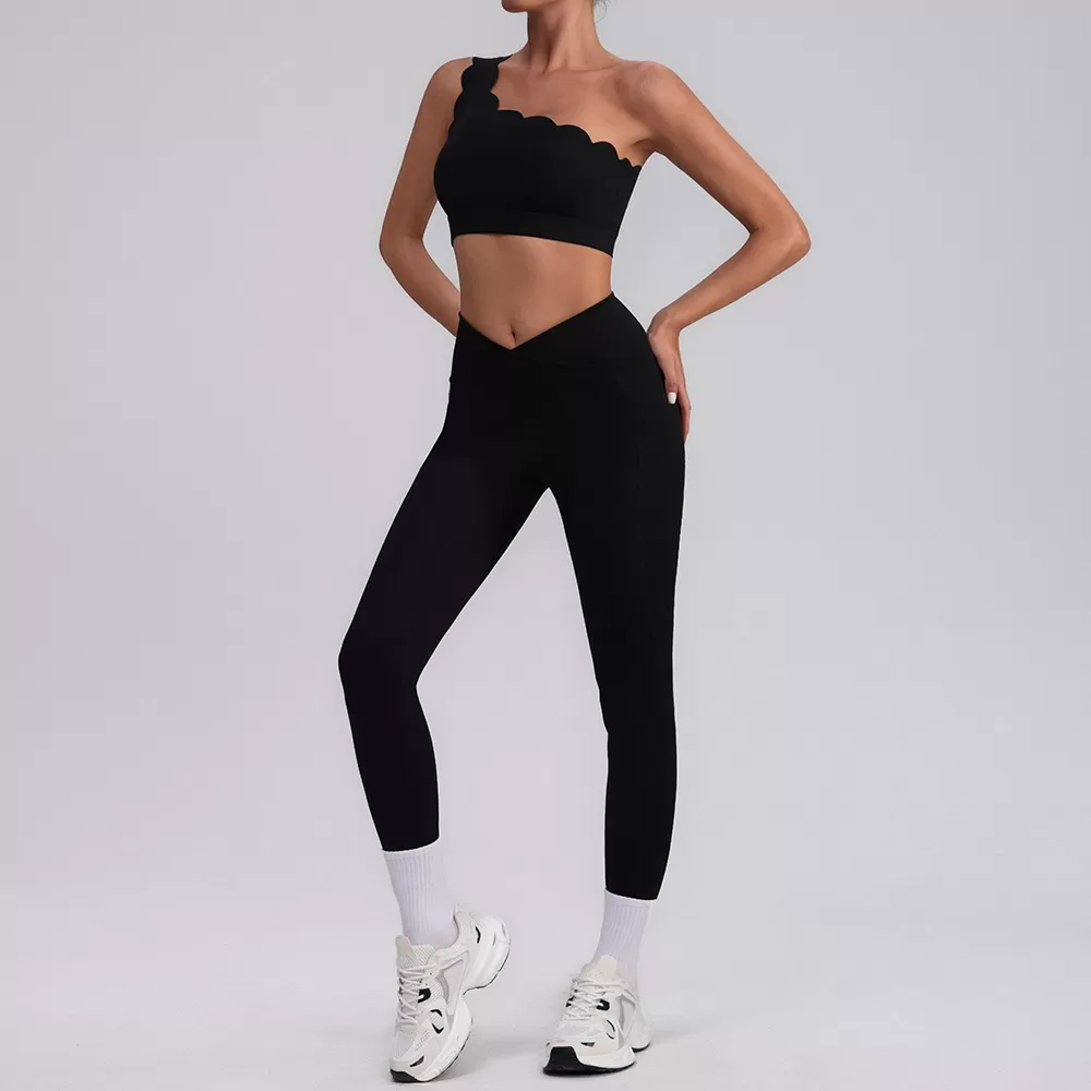 Gym Suit Detachable Bras Tops And Leggings Yoga Sets for Ladies FGBYW542+KW421-YW544+KW421