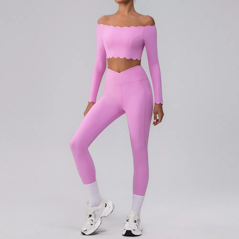 Gym Suit Detachable Bras Tops And Leggings Yoga Sets for Ladies FGBYW542+KW421-YW544+KW421