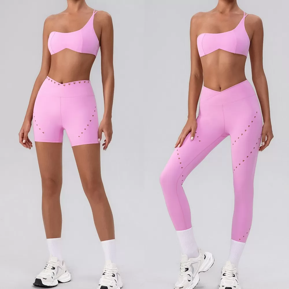 Women's Workout Suit With Sports Bra Shorts Leggings Yoga Sets  FGBYW548+KW423-YW548+KW425