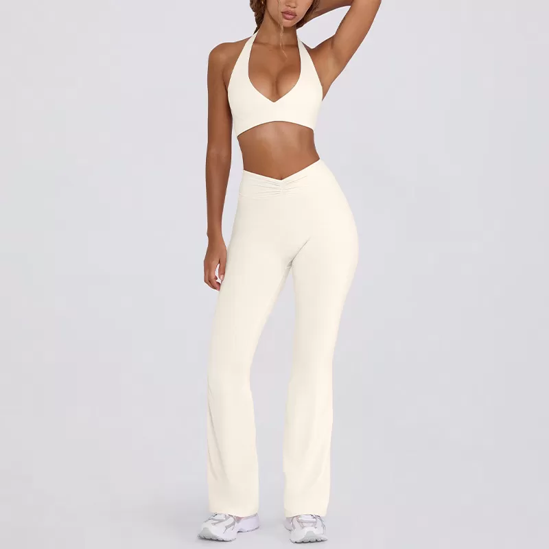 Women Halter Neck Sport Wear Gym Fitness Workout 2Piece Set FGBB6505+K6506