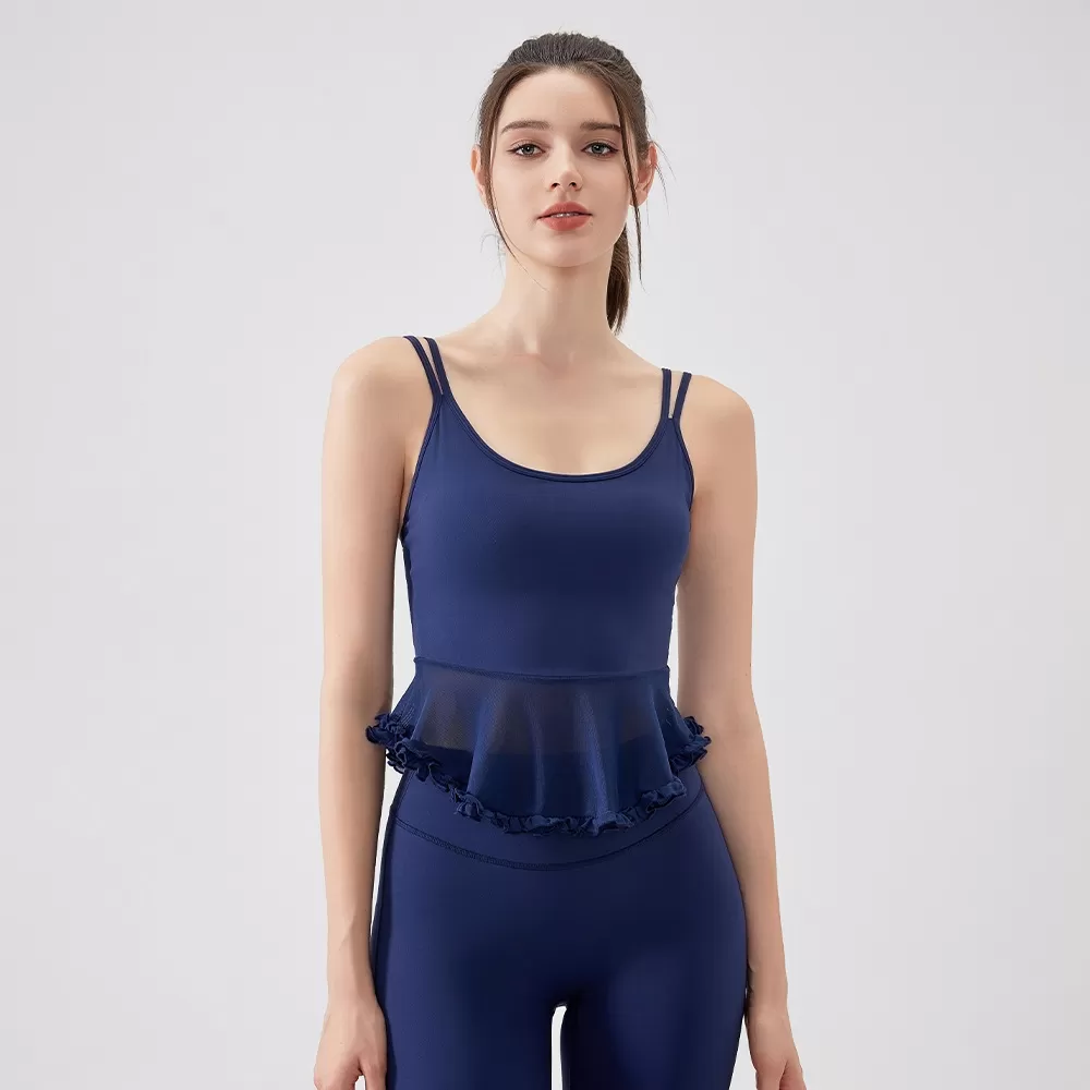 Yoga Vest With Chest Pad Leisure Tight Sports Singlet FGBWX5502