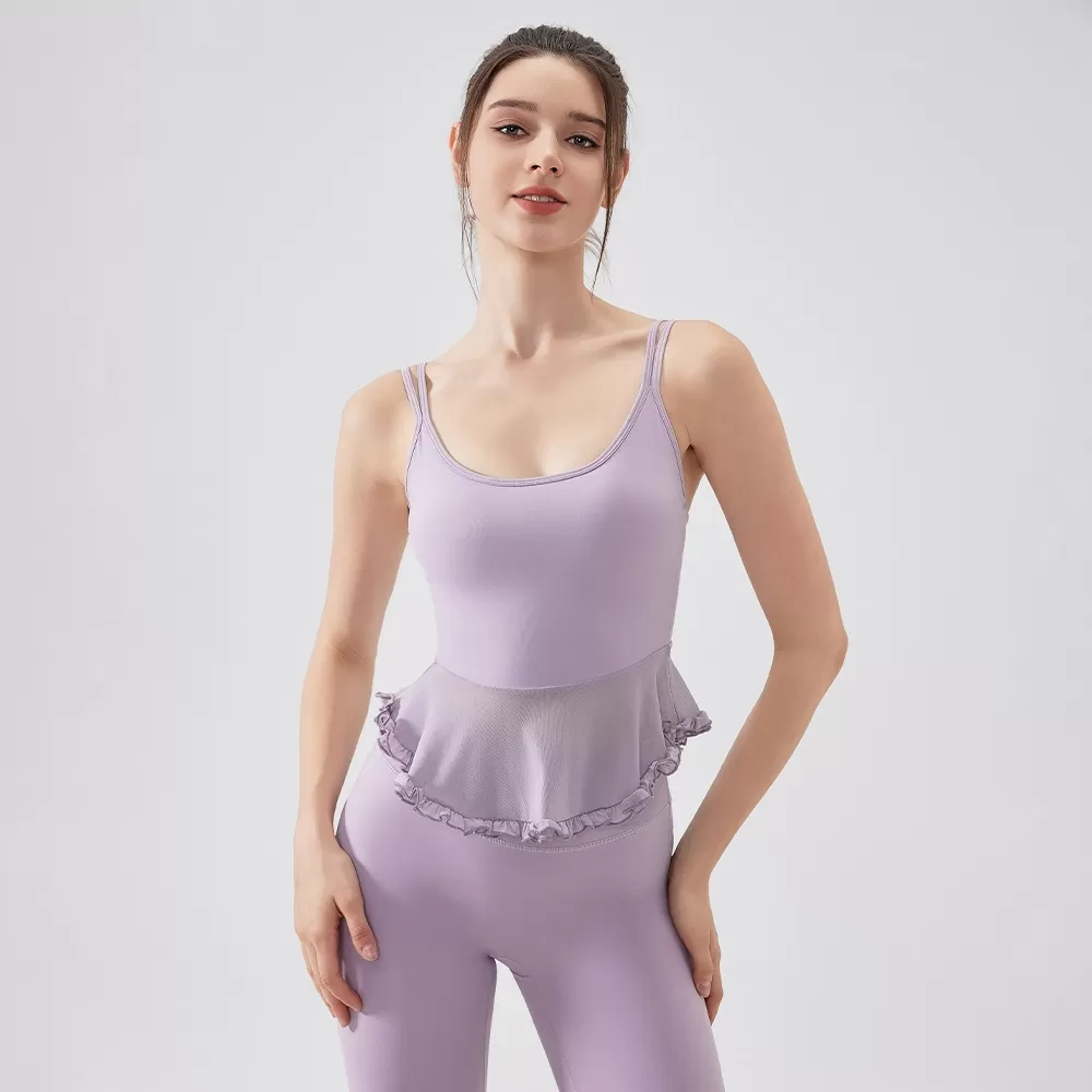 Yoga Vest With Chest Pad Leisure Tight Sports Singlet FGBWX5502
