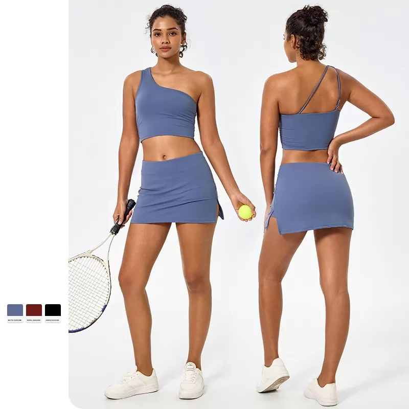 Breathable Outdoor Sportswear Women Two Piece Tennis Set  FGBKD245WCB102+KD235WCS202
