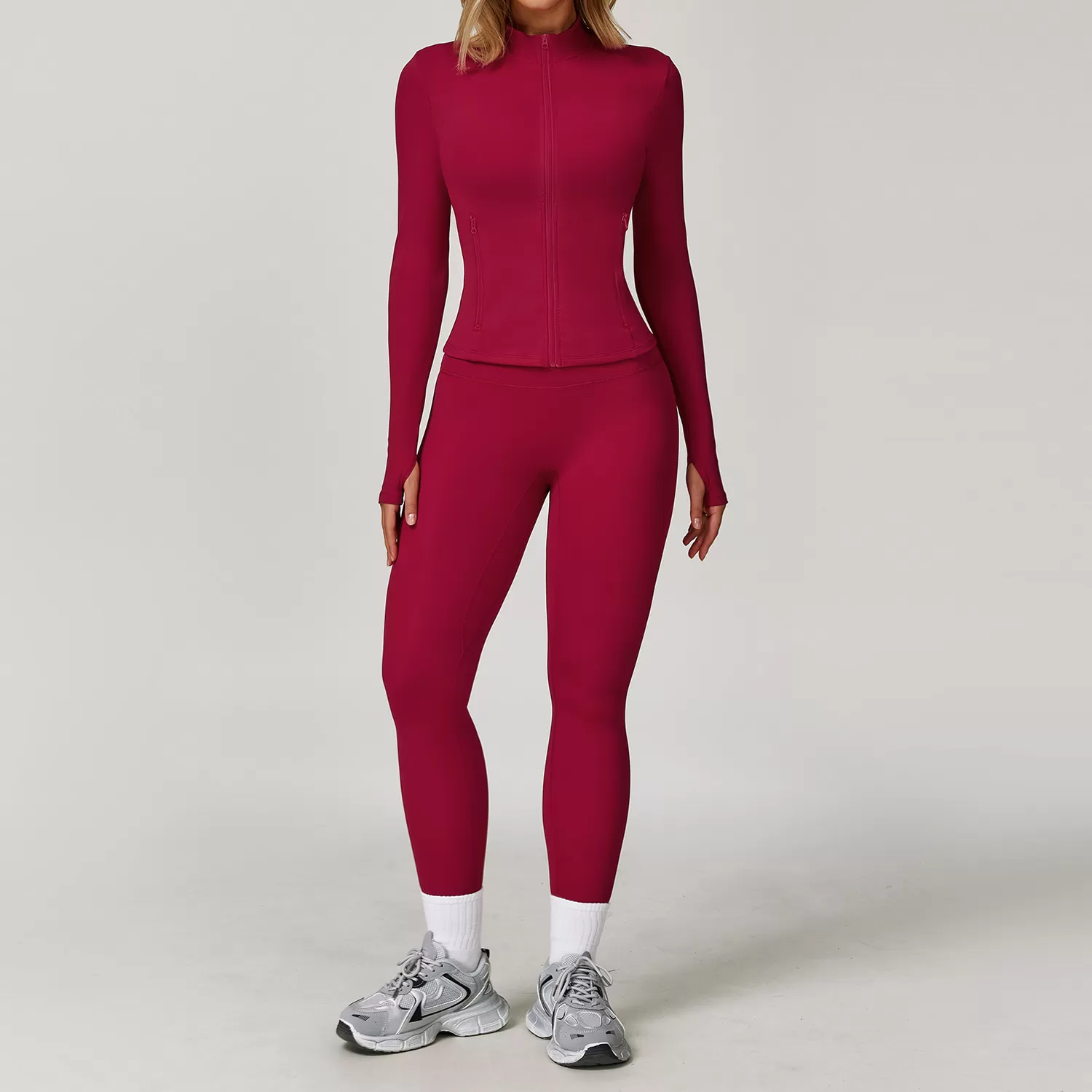 Women's 5 Pieces Cropped Sweatshirts Set FGBTZ5061