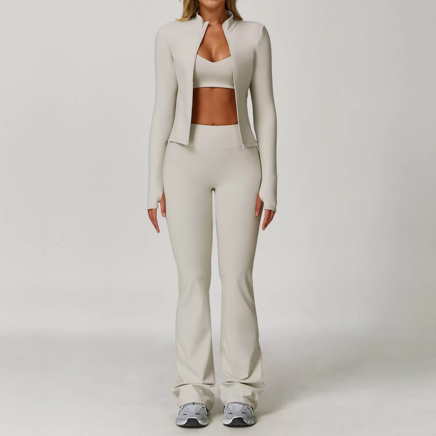 Women's 5 Pieces Cropped Sweatshirts Set FGBTZ5061
