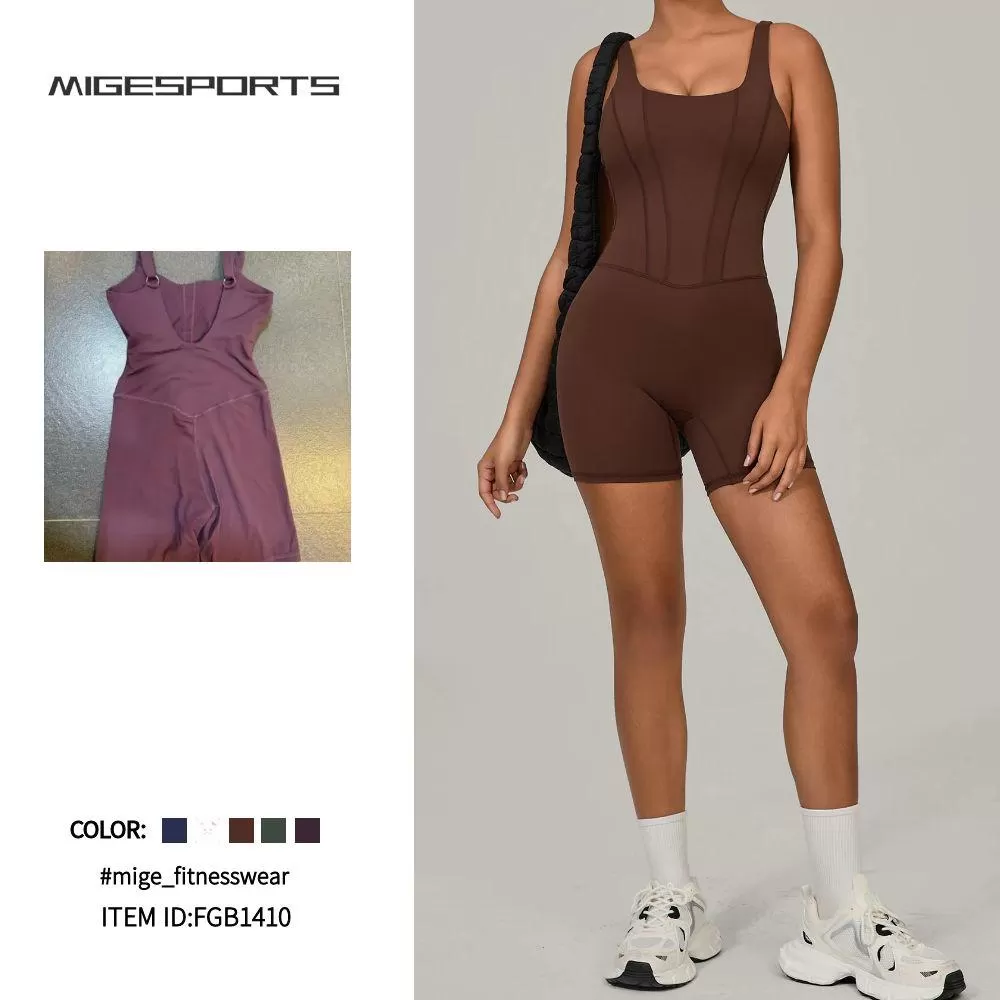 Backless Romper Open Back Yoga Jumpsuits FGB1410