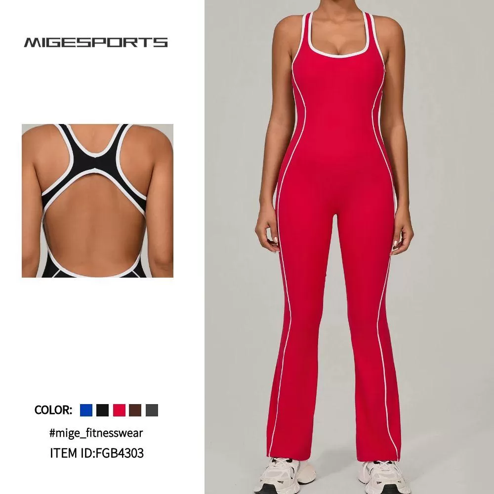Women High Quality Scrunch Butt Sports Jumpsuit FGB4303