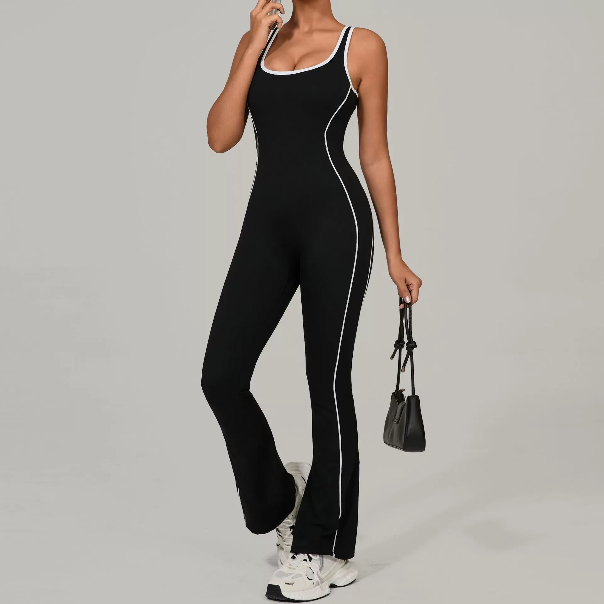 Women High Quality Scrunch Butt Sports Jumpsuit FGB4303