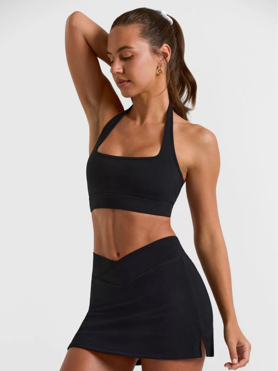 Women Clothing 2 Piece Club Tennis Solid Color Skirt Set FGB25117