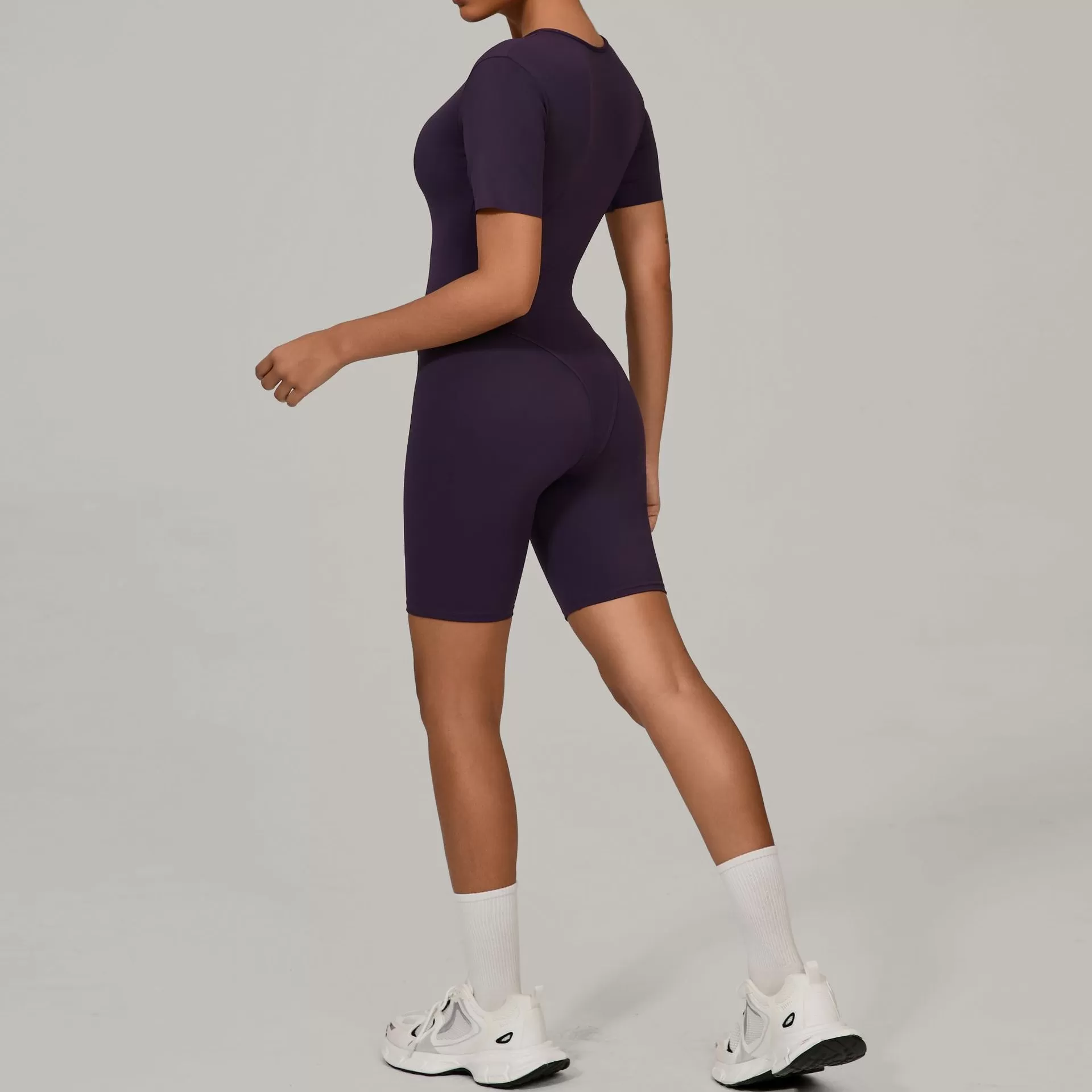 Short Sleeve Bodysuit Short Sports Jumpsuit FGB25601