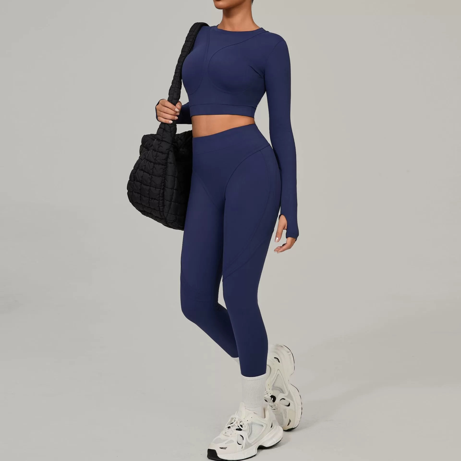 2 Piece New Quick Dry Gym Activewear Yoga Outdoor Sports Set FGB46737+08101
