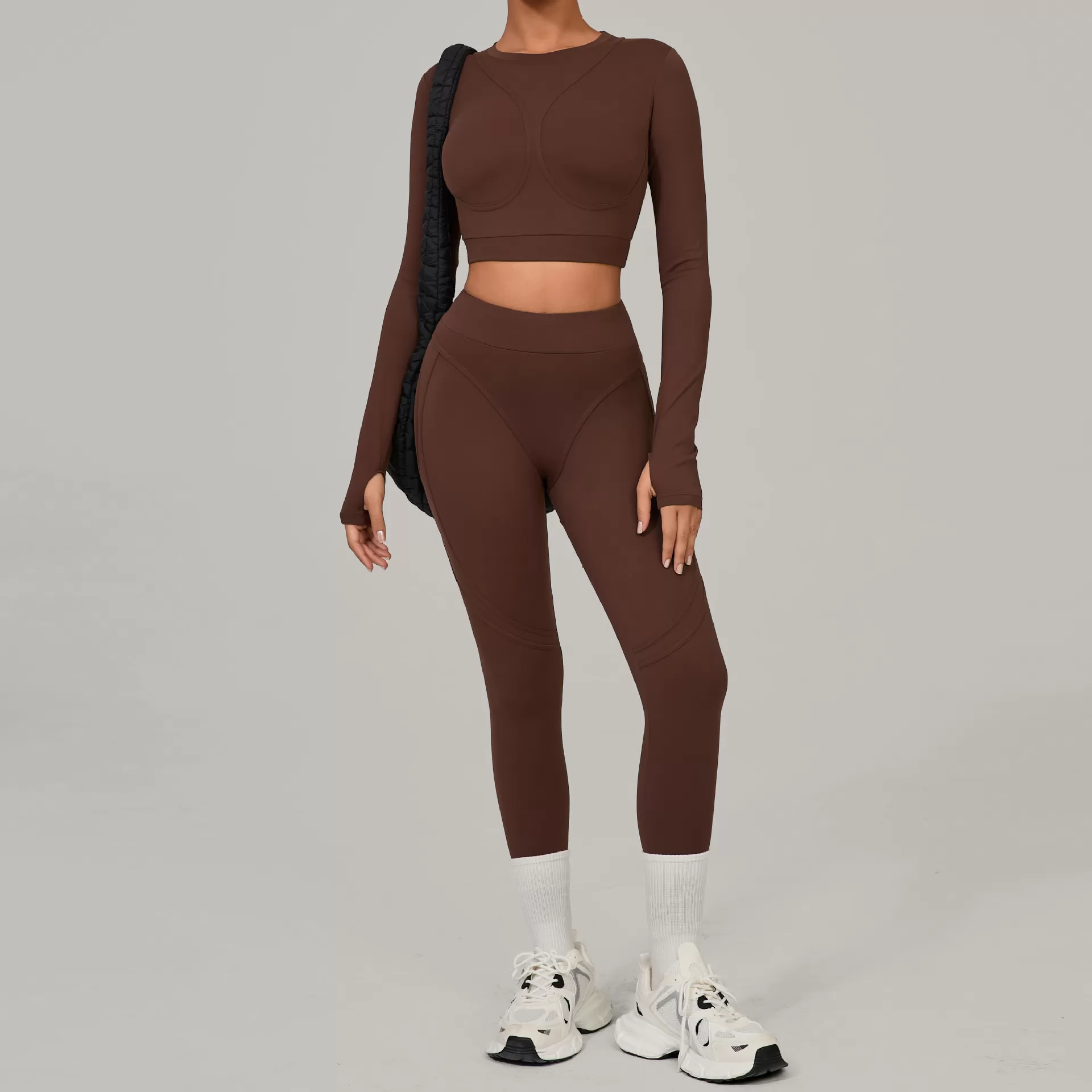 2 Piece New Quick Dry Gym Activewear Yoga Outdoor Sports Set FGB46737+08101