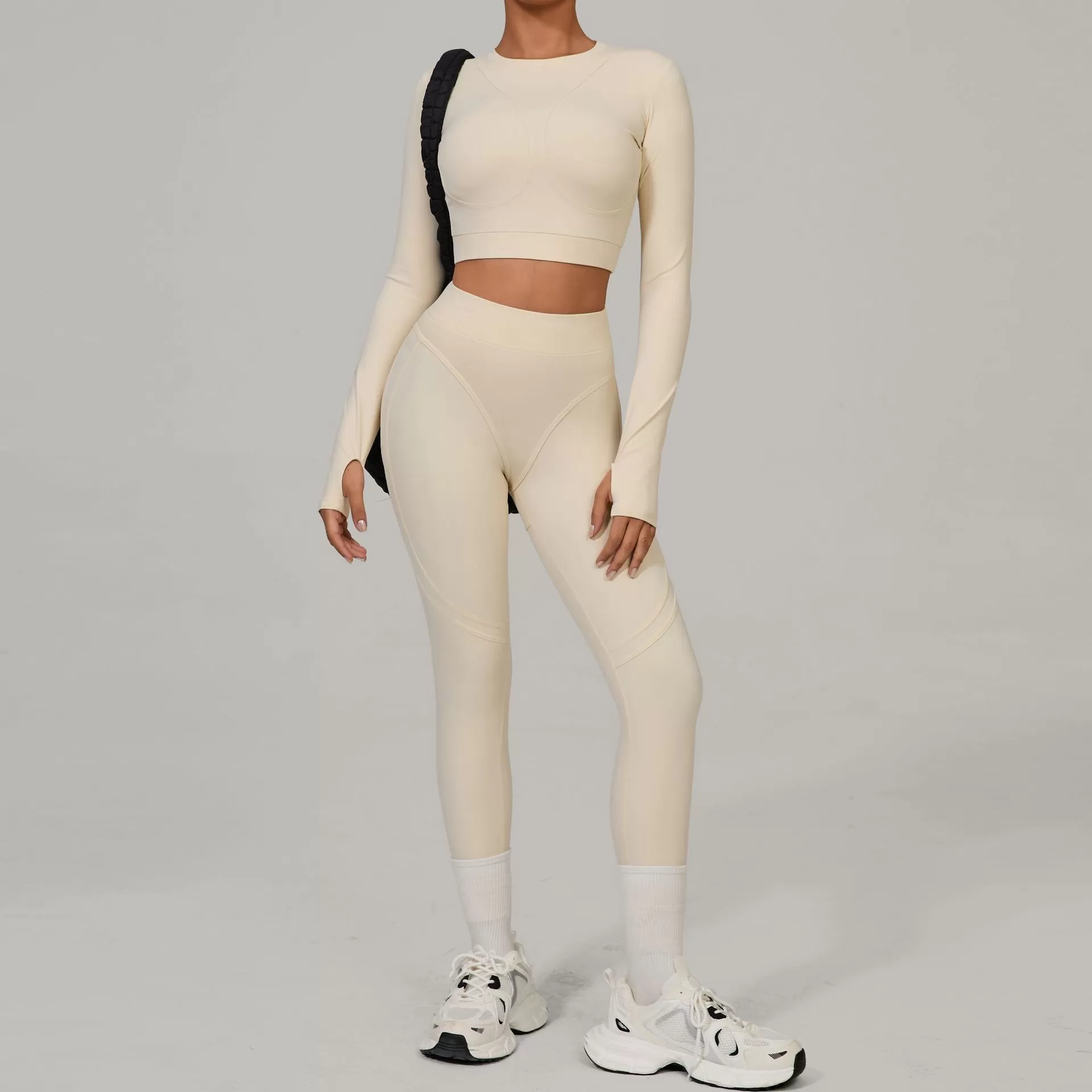 2 Piece New Quick Dry Gym Activewear Yoga Outdoor Sports Set FGB46737+08101