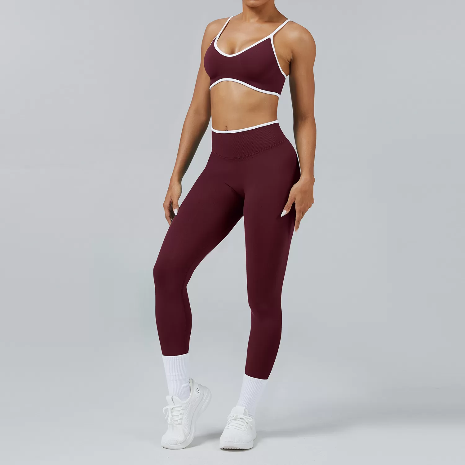 Woman Seamless Short Yoga Gym Activewear 4 Piece  Set FGB3006