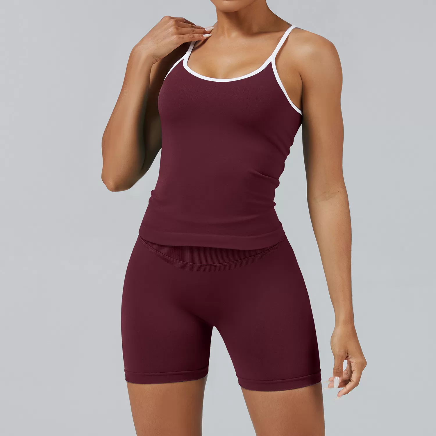 Woman Seamless Short Yoga Gym Activewear 4 Piece  Set FGB3006