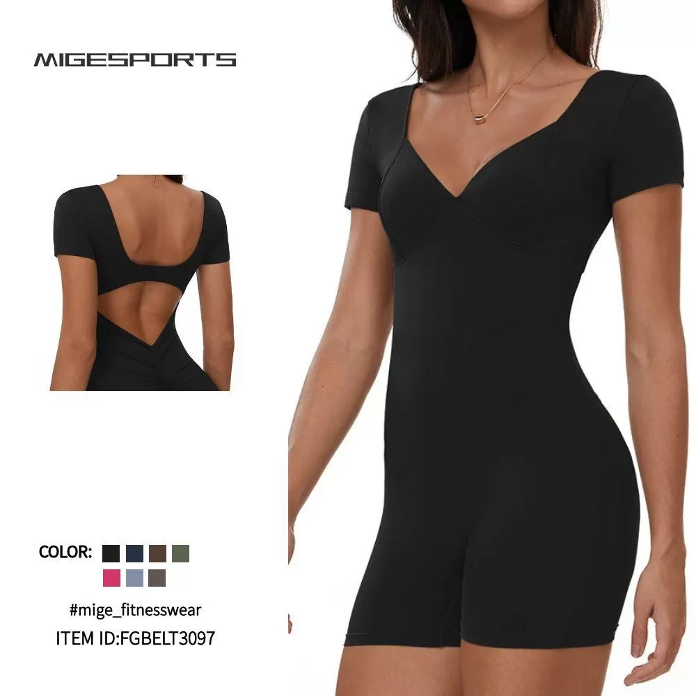 Scrunch Butt Lift One Piece Yoga Jumpsuit FGBELT3097
