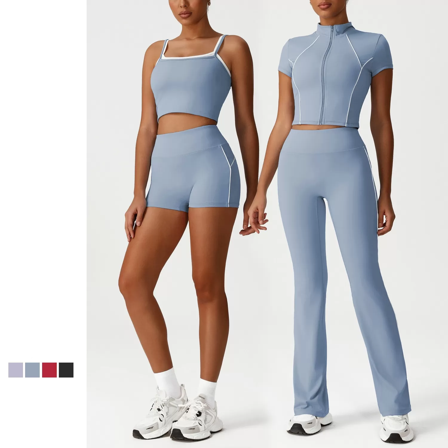 Women Lightweight Yoga Wear 5 Piece Sports Set FGBSM2535