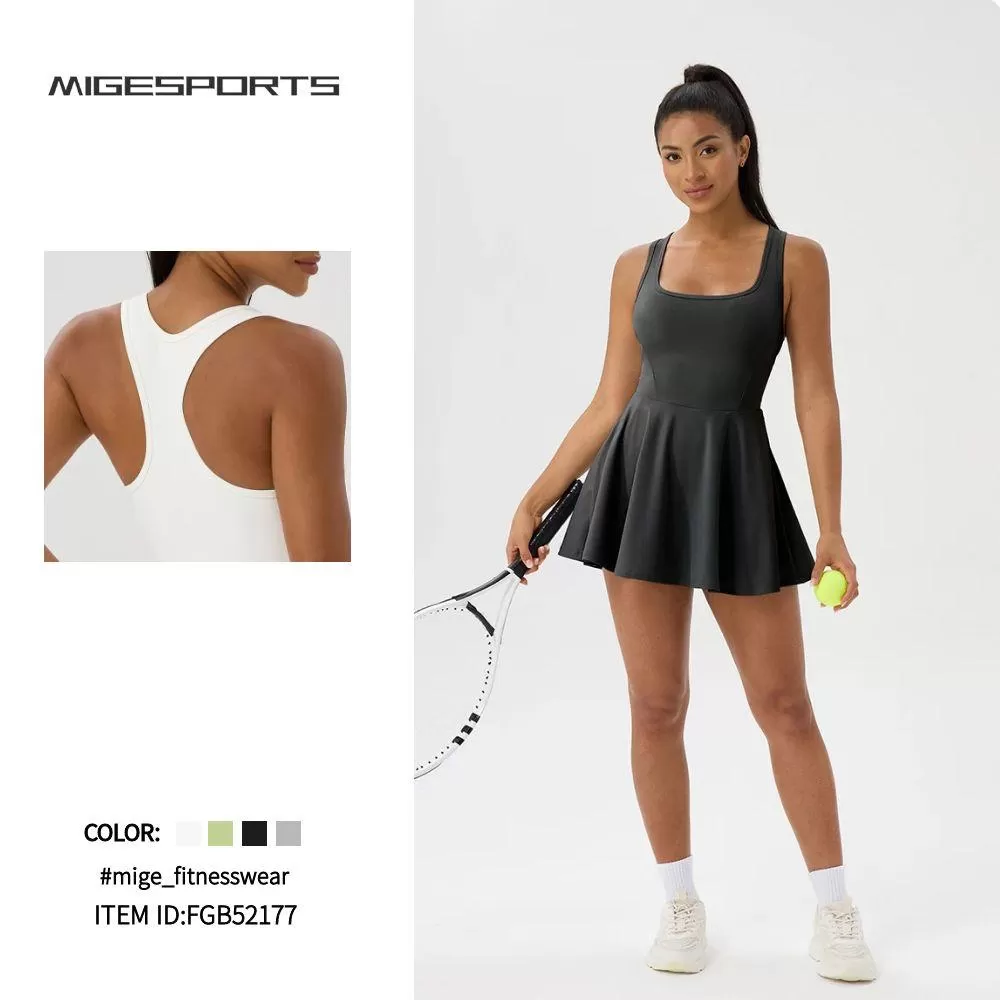 Breathable A-Line Pleated Skirt Tennis Dress for Woman FGB52177