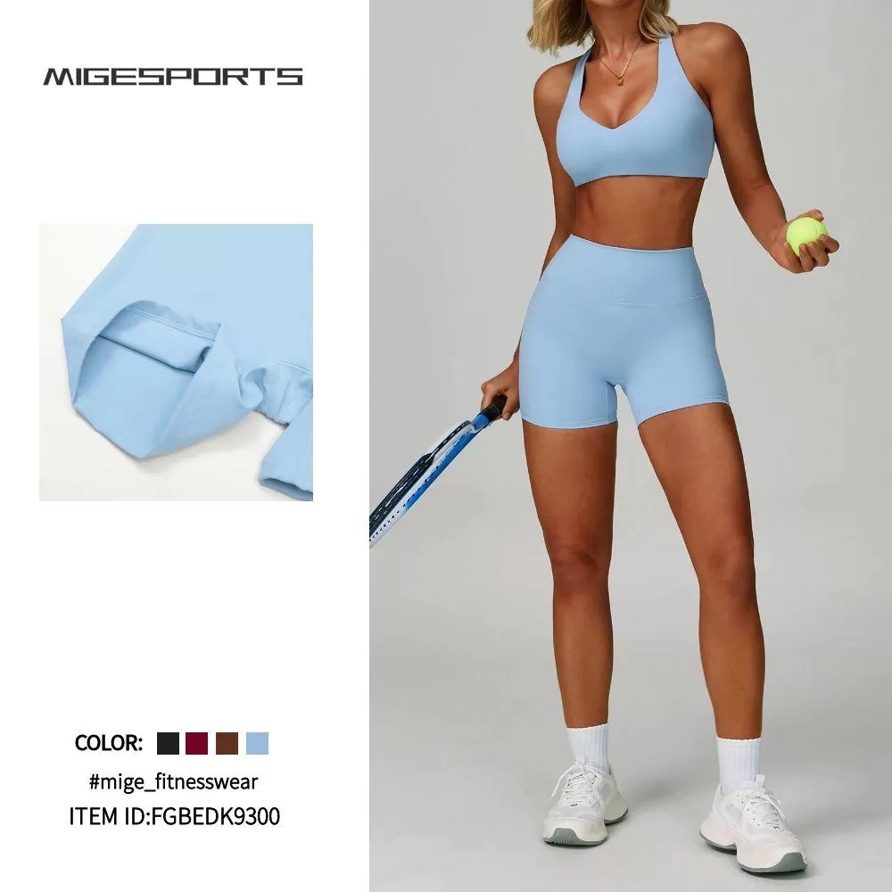 Women High Waist Fitness Yoga Shorts FGBEDK9300